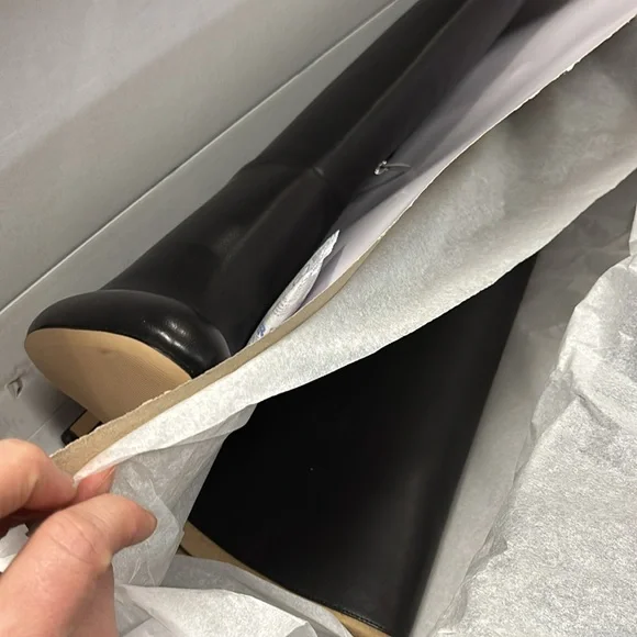 NIB Nine West Sancha black leather heeled boots… - Picture 6 of 6